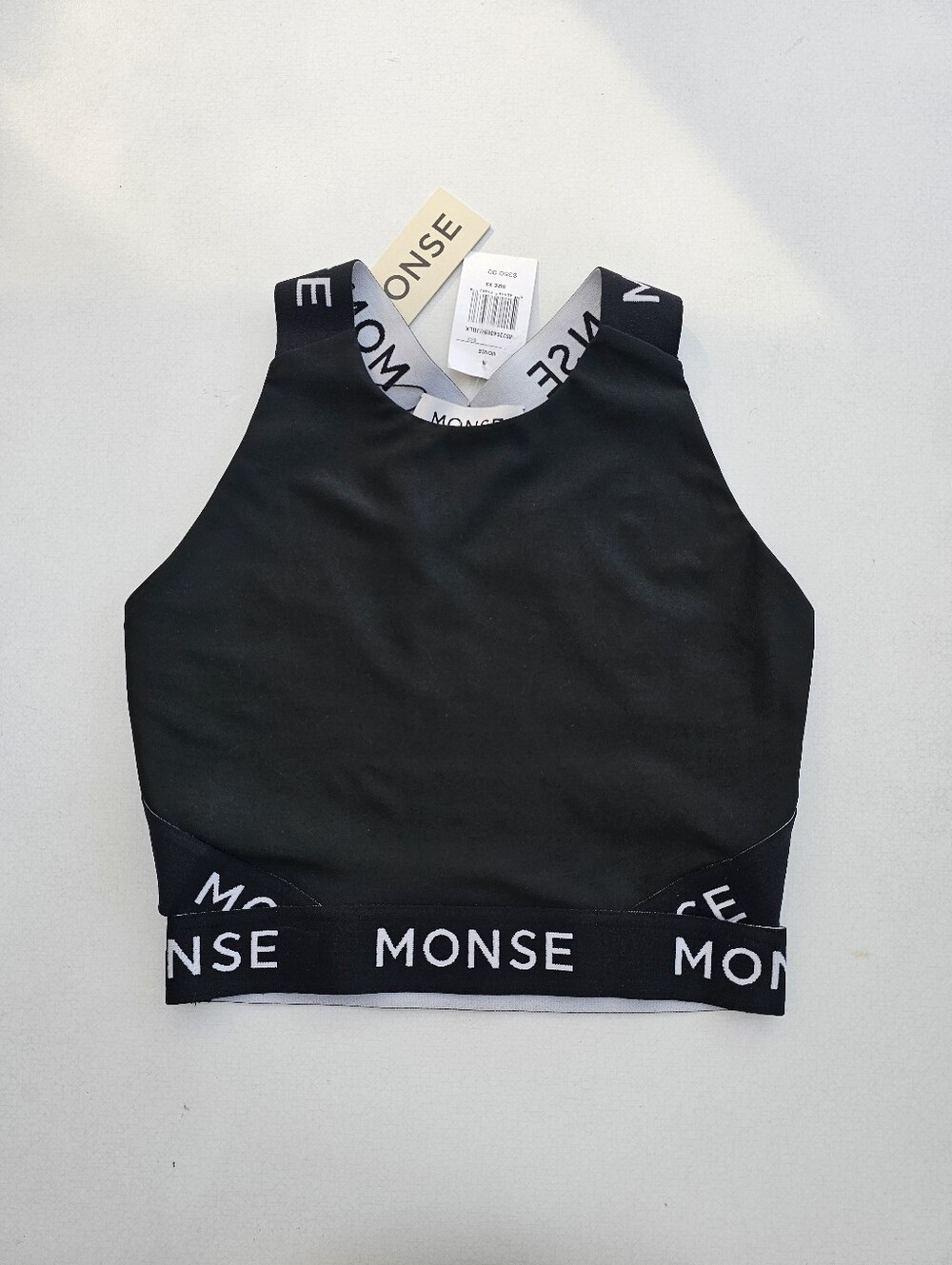 MONSE Performance Logo Print Halter Top